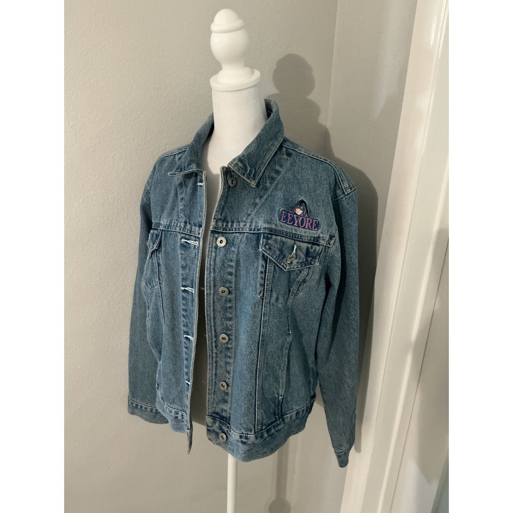 VTG 90s Disney Store Women's Eeyore Denim Jacket Suze L